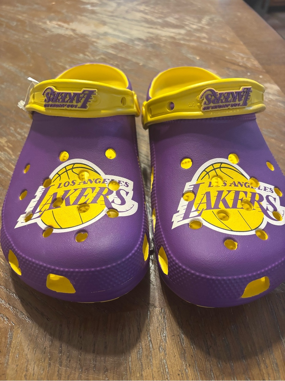 CROCS Lakers Purple and Yellow Team Clogs - Picture 1 of 4